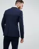 Latest Design Back Vent One Button Navy Blue Wedding Groom Tuxedos Notch Lapel Groomsmen Men Suits Prom Blazer (Jacket+Pants+Tie) NO:2066
