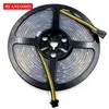 DC5V 32LEDS / M APA102 Digitale RGB LED Strip 5050 SMD Digitale Flexibele Tape Kerst TV Licht Adressignable 5 M / Roll Zwarte PCB Waterdichte IP67