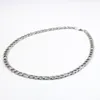 För Father Gifts 12mm 26mm Pure Silver Rostfritt stål NK -kedja Figaro Link Chain Halsband för herrgåvor smycken