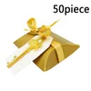 50st / Lot Pillow Candy Box Key Shape Bottle Opener Keyring Keychain Ölöppnare För Bröllopsfest Gift Favoriter