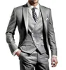Yeni Varış Tek Düğme Groomsmen Tepe Yaka Damat Smokin Erkekler Düğün Takım Elbise / Bal, Best Adam Blazer (Ceket + Pantolon + Yelek + Kravat) AA06