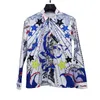 Men's Casual Shirts 2021 Starry Sky Print Men Baroque Slim Fit Party Club Shirt Male Camisa Homem Luxury Long Sleeve 4XL1