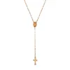 12шт винтажный ожерелье по кросс -цепь христианская богемия религиозные подвески Розария для женщин очаровывать модные украшения подарки
