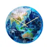 Horloges murales Lumineux Terre Horloge Acrylique Créatif Personnalité Simple Planète Salle D'étude Chambre Salon Décoration1