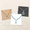 8x8cm 50Pcs Cards +50Pcs Plastic Opp Bags Blank 7 Styles Square Necklace Jewelry Display Cards For Pack Hand Chain Collar Choker