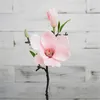 Falso magnolia stelo corto 14" fiore di magnolia di seta colori bianco/rosa per centrotavola decorativi per la casa