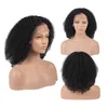 Afro Kinky Curl Koronka Peruka 13 * 4 13 * 6 Lacetal Natural Black 130% 150% Gęstość Ludzkich Włosów Peruki dla kobiet