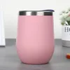 12oz rostfritt stål tumbler vinglas ägg kopp vattenflaska dubbel vägg vakuum isolerad öl rånar kök bar drinkware havsfartyg rra2835