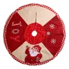 Decorações de Natal Saias de árvore vermelha macia redonda de pano de pelúcia capa de tapete de tapete de tapete de festas em casa Os suprimentos decorativos bonitos1