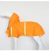 Pet Dog Apparel Reflexivo Capinho de chuva ￠ prova d'￡gua Caminhe, passeio de chuva para c￣es Outwears Roupas Dogs Acess￳rios