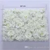 Alta qualidade 40x60cm seda rosa flores artificiais tapetes de parede decoração com flores casamento romântico para o casamento decoração fundo