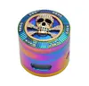 Diamond Rainbow Herb Grinder 63mm 4 Stuk met stuifmeelvanger Duurzaam Spice Heavy Duty Zinklegering Tabak Roken Kruid Grinder