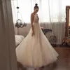 Heißer Verkauf Sexy V-Ausschnitt Boho Hochzeitskleid Robe De Mariee Sexy Brautkleider Spaghettiträger Brautkleider