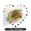 2020 DIY Natural Pearl 6-7mm Round Pearl In Oysters Akoya Oyster Shell med Colouful Pearls Smycken av Vakuum Förpackad Gratis frakt