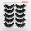 Partihandel 5 Par Mink Ögonfransar Set Tjocka Naturliga Långa Fake Lashes Handgjorda Återanvändbar Eyelash Extensions Ögon Makeup DHL Gratis