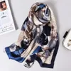 Hurtownie i zima Nowe Damskie Szaliki Jedwabne Premium Drukowane Mulberry Silk Scarf Scarf Moda Szal