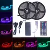 Lampy LED Strip Lights SMD5050 Wodoodporna 32,8 ft (10m) 300EDS RGB 30leds / m z sterownikiem 44key IR DC12V zasilanie do podświetlenia telewizora