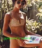 Wear Design Bikini Ställer in stora V Solid Split Swimwear Pleated Hollow Women's Simple Leopard Print Patchwork Bandage Sexig flexibel Stylis