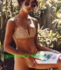 wear Design Bikini sets Large V solid split swimwear pleated hollow women's simple leopard print patchwork bandage Sexy flexible stylis