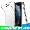 TPU Soft Case Gel Crystal Case Casos de telefone ultra fino transparente para iPhone 11 Pro Max Xs Max XR X 8 Plus Samsung Galaxy S10 Plus Nota 10