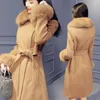 2019 мода густые теплые большие воротники волос шерстяное пальто корейская версия самосовершенствования шерстяного пальто 3xl