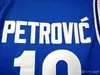 10 Drazen Petrovic Jersey University Cibona Zagreb Jugoslavija Yugoslávia Blue College Basketball Camisa de melhor qualidade