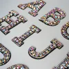 A-Z strass alfabeto inglese lettera perline applique ferro 3D su lettere toppa per abbigliamento distintivo pasta per vestiti borsa scarpe