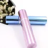 500pcs 7ml parfymflaska Aluminiumrör Ljusa flaskor Atomizer Spray Travel Glass Refillerbar flaska 4 Färger Svart Blå Rose Gold