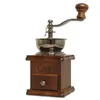 Classical Wooden Manual Coffee Grinder Hand Stainless Steel Retro Coffee Spice Mini Burr Mills Highquality beans milling Grinder8826974