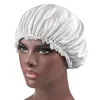 New Solid Color Silk Satin Noite Hat Mulheres Head Cover sono Caps Bonnet Cabelo Acessórios de Moda Cuidado