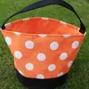 Bolsas Bolso de Halloween del caramelo bolso de la cesta del lunar de la mano Almacenamiento Use huevos de almacenamiento Sacks Imprimir Bucket cestas Bolsas Puesto de regalos Bolsas DBC VT0314