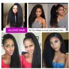 Allove Indian Virgin Extensions Yaki Straight Peruvian Water Mänskliga hårbuntar med stängning 13x4 Lace Frontal Body Loose Deep Curly För Kvinnor 8-28 tum Jet Black