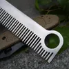 wholesale Health Care hair Comb unisex Stainless Steel EDC gear Tactical Pocket Matte Comb