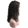 vente brésilienne perruques frontales de cheveux humains pour les femmes noires pleine dentelle avant perruques vague profonde bouclée 130 150 180 densité couleur naturelle capuchon moyen longue longueur