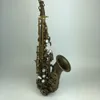 Neu Antik Kupfer Sopransaxophon B gebogen Saxofone High F # mit Etui Guter Zustand Custom B flat Sax