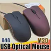 848D USB Optical Mouse Mini 3D Wired Gaming Tillverkare Möss med Retail Box för dator Laptop Notebook C-SJ