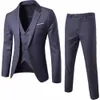 Slim Fit grauer Bräutigam-Smoking mit Reverskragen für Herren, Hochzeits-Smoking, beliebter Herren-Blazer für Geschäftsessen, Abschlussball, 3-teiliger Anzug (Jacke + Hose + Krawatte + Weste) 1062