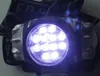 Bärbar mini 12 LED-strålkastare Utomhus Camping ficklampor Fiske Vandringshuvudlampa Ficklampa 4 MODE Justerbara cykelbatterier