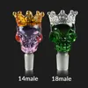 Hookahs Glass Bowls Skull Style Color 14mm 18mm Man Bowl Piece For Water Bongs Pipe