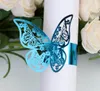 蝶の形の結婚式のナプキンリングナプキンホルダーパールペーパーServietteバックルrond de servetteマリアージュテーブルデコレーション