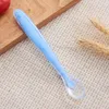 Silicone Spoon Baby Training Feed Spoon Soft Head Spoons Household Kitchen Tableware