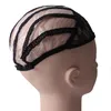 Half Lace Front Wig Cap for Making Wigs With Adjustable Strap And Hair Weaving Stretch Black Dome Caps For Wig