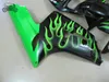 Chinese kit carenagens de injeção para a Kawasaki Ninja 2003 2004 ZX6R ZX636 03 04 ZX6R 636 chamas verdes motocicleta ABS carenagens de plástico carroçaria