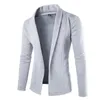 Vendita all'ingrosso-calda moda uomo blazer solido cardigan manica lunga casual slim fit giacca maglione cappotto in maglia hh88