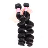 Wefts 8A Virgin Brazilian Extensions Wavy Loose Wave Natural Black Double Weft Color Remy Human Hair Weave Bundles