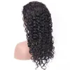 Perucas dianteiras de renda da Mal￡sia com cabelos de beb￪ Curl profundo pr￩-arranhado Remy Human Hair Wig 8-24 polegadas