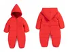 Baby Winter Jumpsuits Rompers Infant Down Cotton Clothes Kids Hooded Bodysuits Boys Designer Climb Clothes Newborn Boutique Clothes D7160