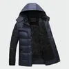 Men's Trench Coats 2021 Winter Cool Jacket Men Plus Size Thick Hooded Parkas Old Man Warm Coat Casual Padded Father Snow Wear Outwear 4XL ML