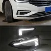 Volkswagen VW Jetta Sagitar için 2pcs 2019 2020 2021 Dinamik Dönüş Sinyali Araba DRL LAMP LED Gündüz Çalışma Sis Işığı