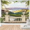 chic patio wall hanging decoration nature scenery tapestry large decorative picture living room farmhouse tenture mural